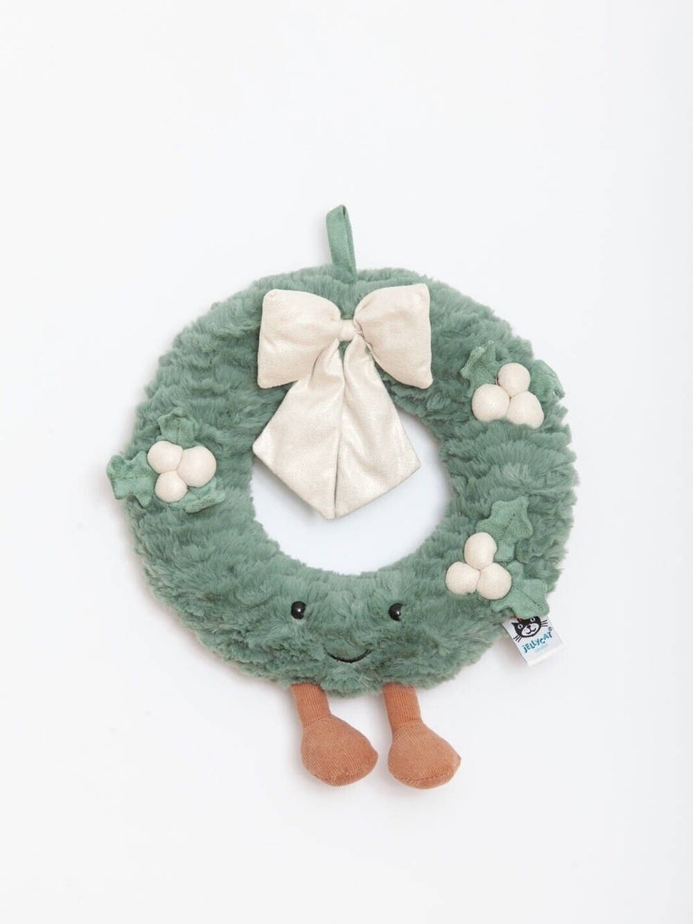 Jellycat Amuseable Gold Wreath Retired Christmas Plush NWT Rare
